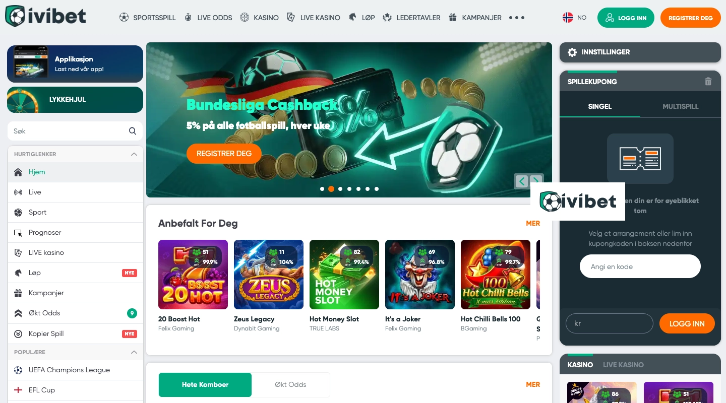 IviBet Nettplattform